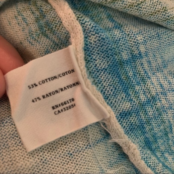 Anthropologie tier layer open front cardigan medium women’s blue green women’s - Picture 6 of 6